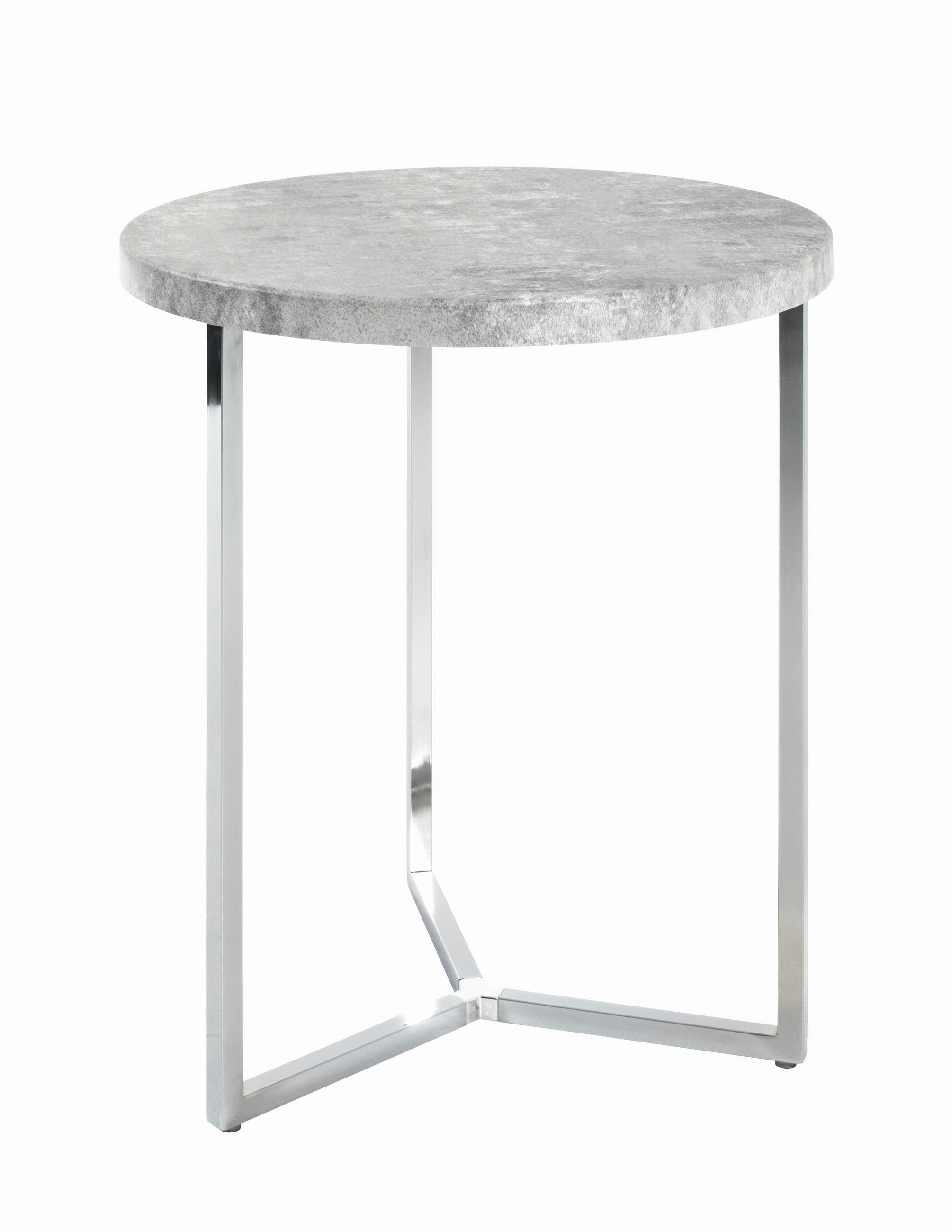 XXXLutz Beistelltisch Grau, Chrom 45x54x45 cm