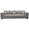 BIGSOFA Flachgewebe Hellgrau  - Beige/Hellgrau, KONVENTIONELL, Holz/Textil (287/69/108cm) - Cantus