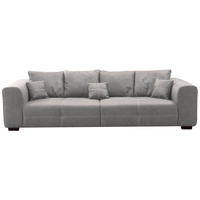 BIGSOFA Flachgewebe Hellgrau  - Beige/Hellgrau, KONVENTIONELL, Holz/Textil (287/69/108cm) - Cantus
