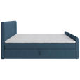 BOXBETT 160/200 cm  in Blau  - Blau/Schwarz, Basics, Kunststoff/Textil (160/200cm) - Carryhome