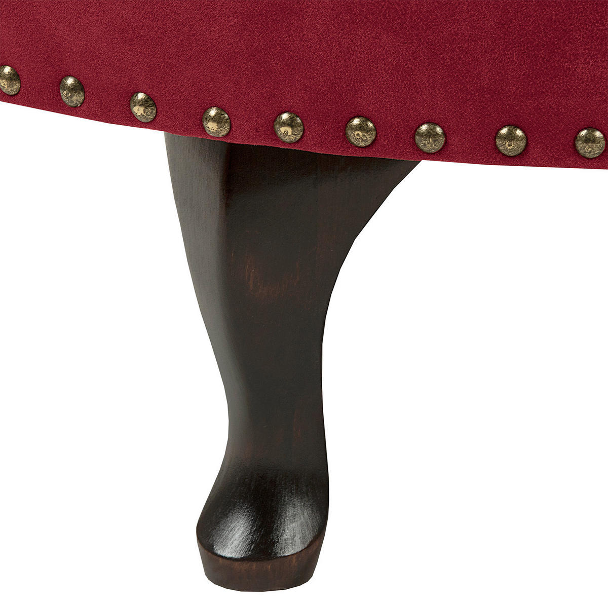 HOCKER Pako Lederlook Rostfarben  - Rostfarben/Braun, Design, Holz/Textil (80/45/80cm) - Livetastic