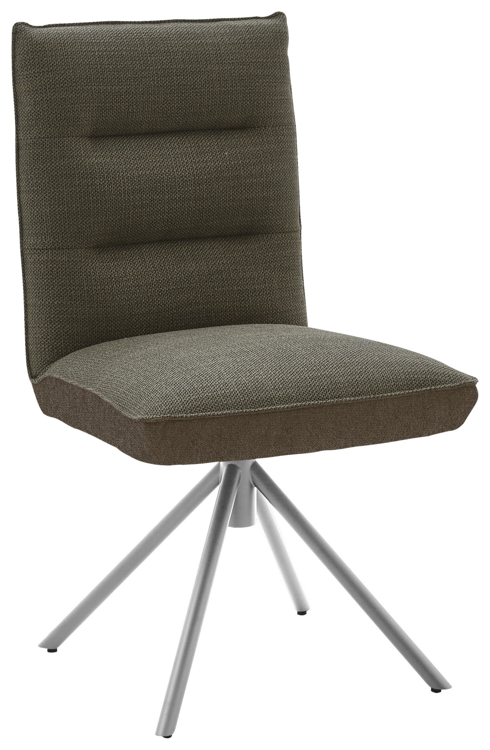 STUHL  in Flachgewebe Textil  - Edelstahlfarben/Braun, Design, Textil/Metall (49/93/59cm) - Dieter Knoll