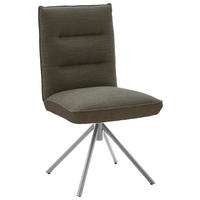 STUHL  in Flachgewebe Textil  - Edelstahlfarben/Braun, Design, Textil/Metall (49/93/59cm) - Dieter Knoll