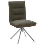 STUHL  in Flachgewebe Textil  - Edelstahlfarben/Braun, Design, Textil/Metall (49/93/59cm) - Dieter Knoll