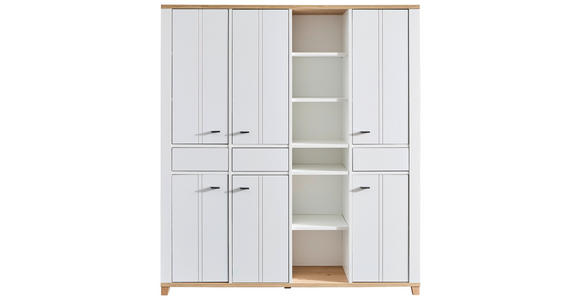 AKTENSCHRANK Weiß, Eiche Artisan - Weiß/Eiche Artisan, KONVENTIONELL, Holzwerkstoff (180/202/44cm) - Hom`in
