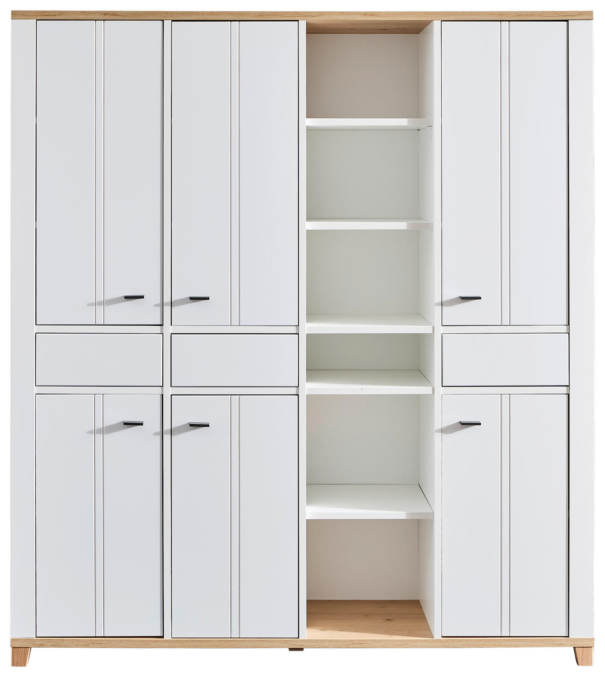 AKTENSCHRANK Weiß, Eiche Artisan  - Weiß/Eiche Artisan, KONVENTIONELL, Holzwerkstoff (180/202/44cm) - Hom`in