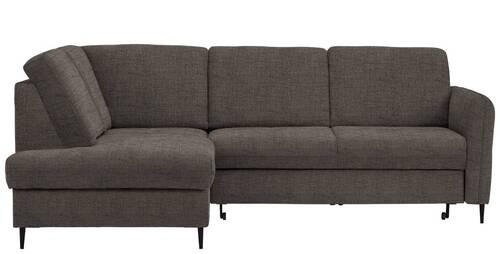 ECKSOFA in Chenille Graubraun  - Graubraun/Schwarz, Modern, Holz/Textil (184/241cm) - Carryhome