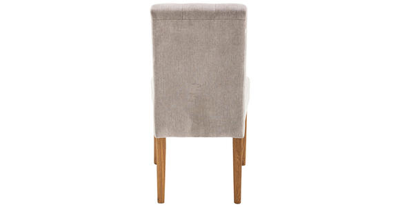 STUHL Webstoff Beige - Eichefarben/Beige, KONVENTIONELL, Holz/Textil (48/95/61cm) - Carryhome