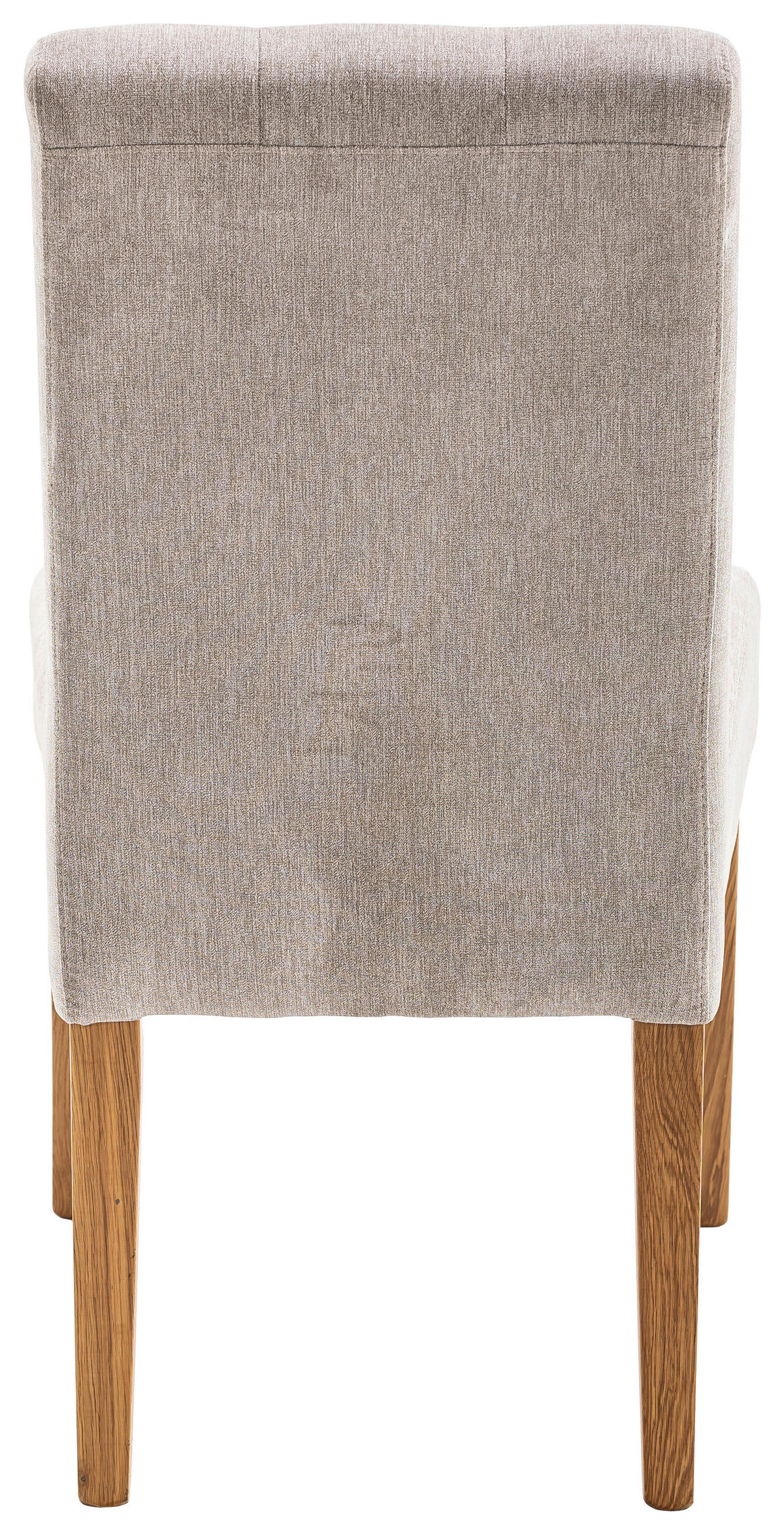 STUHL Webstoff Beige  - Eichefarben/Beige, KONVENTIONELL, Holz/Textil (48/95/61cm) - Carryhome
