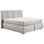 BOXSPRINGBETT 160/200 cm  in Ecru  - Wengefarben/Ecru, KONVENTIONELL, Holz/Textil (160/200cm) - Xora