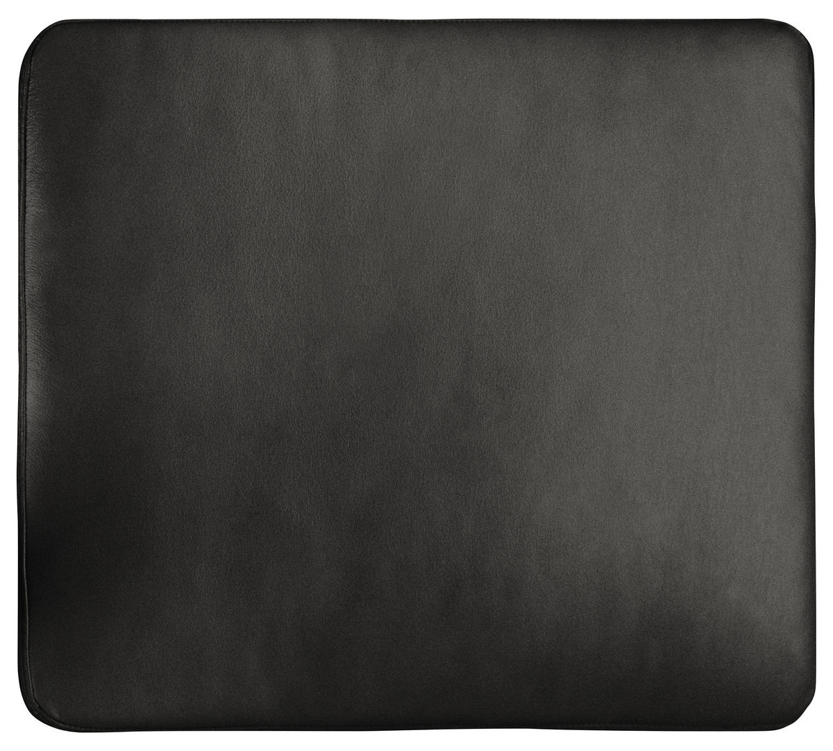 ZIERKISSEN   52/42/7 cm  - Schwarz, Design, Leder (52/42/7cm) - Livetastic