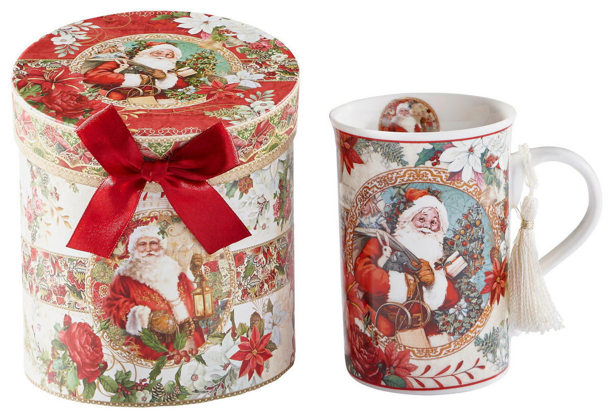 KAFFEEBECHER  320 ml   - Multicolor, LIFESTYLE, Keramik (0,32l) - X-Mas