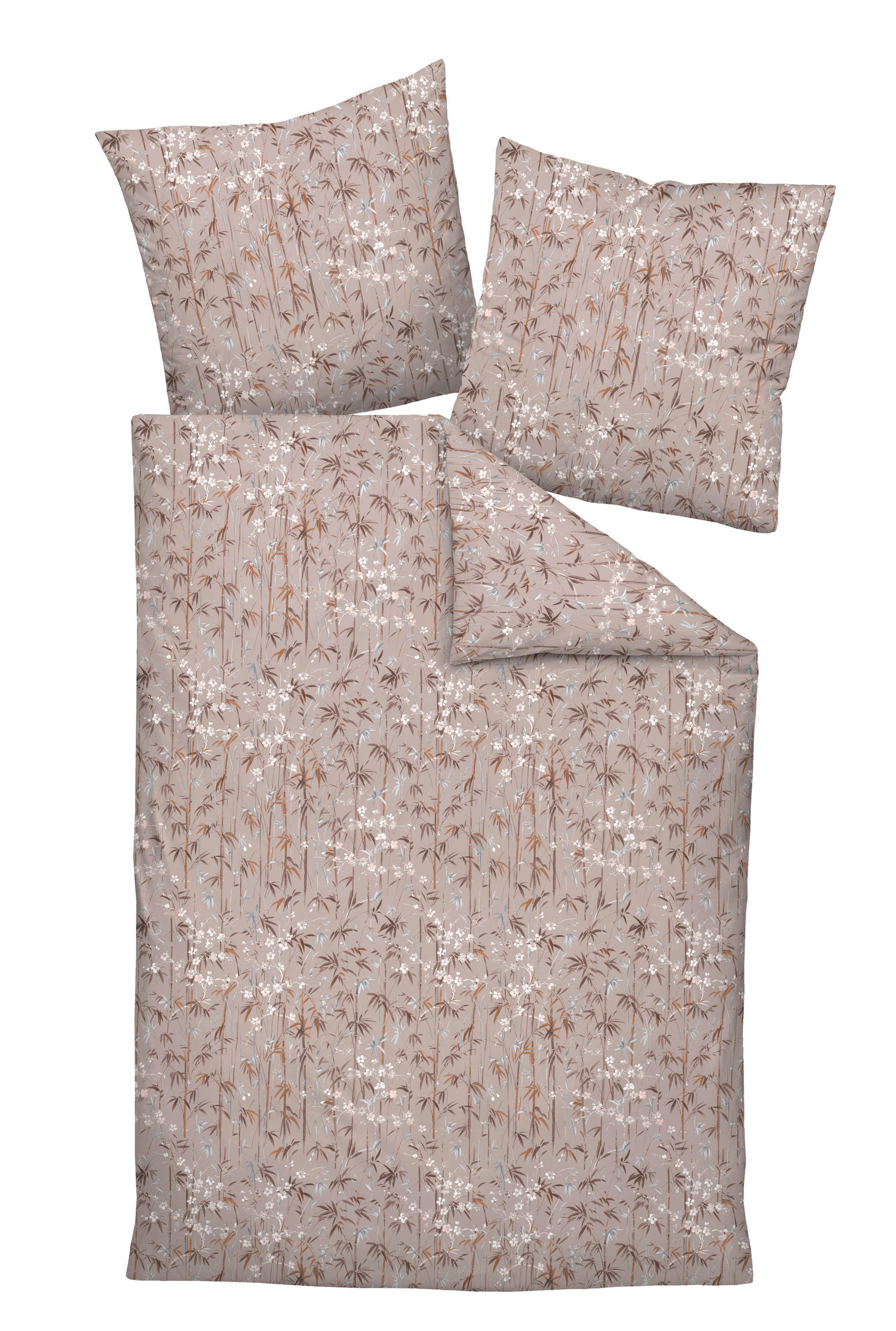 POSTELJNINA 135/200 cm mako saten mocha rjava  - mocha rjava, Basics, tekstil (135/200cm) - Janine