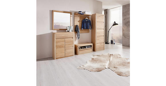 KOMMODE Wildeiche furniert, massiv geölt, gewachst Eichefarben - Eichefarben, KONVENTIONELL, Holz/Holzwerkstoff (85/103/37cm) - Linea Natura