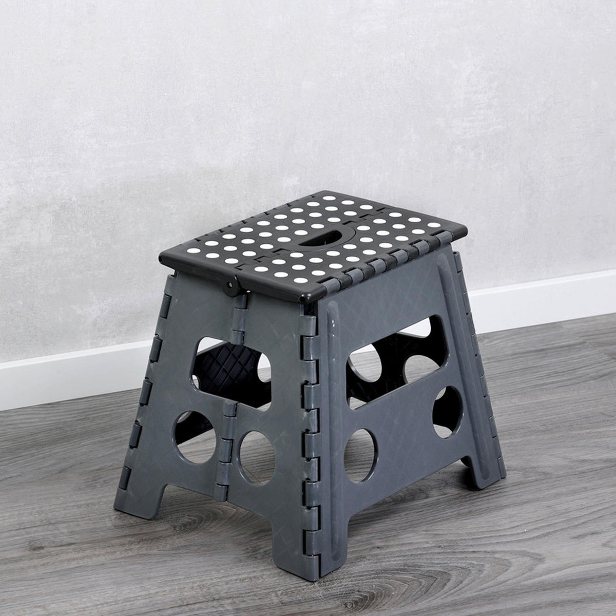 HOCKER Schwarz  - Schwarz, Basics, Kunststoff (36,5/30/32cm) - Kesper