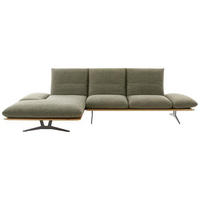 ECKSOFA in Flachgewebe Grün  - Schwarz/Grün, Design, Holz/Textil (159/314cm) - Dieter Knoll