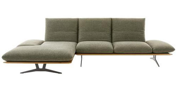 ECKSOFA in Flachgewebe Grün 159/314 cm - Schwarz/Grün, Design, Holz/Textil (159/314cm) - Dieter Knoll