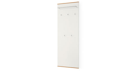 GARDEROBE 3-teilig in 130/195/37 cm - Eichefarben/Weiß, Design, Glas/Holz (130/195/37cm) - Novel
