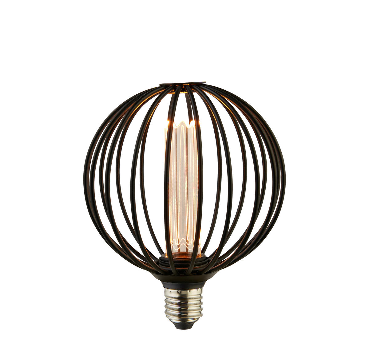 LED-LEUCHTMITTEL   E27 4 W 120 lm  - Schwarz, Design, Glas/Metall (12.5/16cm) - Searchlight