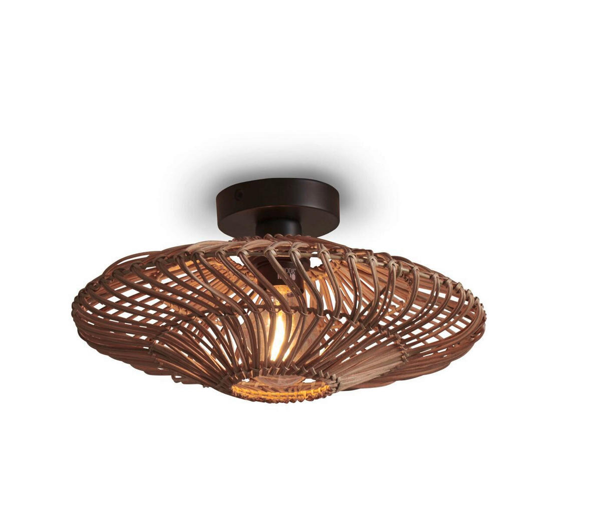 DECKENLEUCHTE GOOD&MOJO  40/12 cm   - Naturfarben, Trend, Naturmaterialien (40/12cm) - Good & Mojo