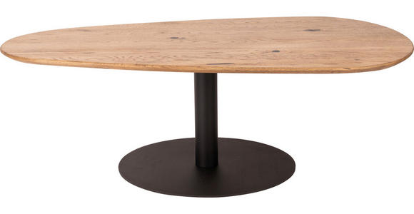 COUCHTISCH in Holz 120/70/40 cm  - Eichefarben/Schwarz, Design, Holz/Metall (120/70/40cm) - Novel
