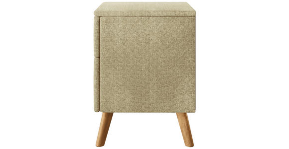 NACHTSCHRANK 40/60/40 cm Eiche vollmassiv - Hellgrün, Design, Holz/Textil (40/60/40cm) - Esposa