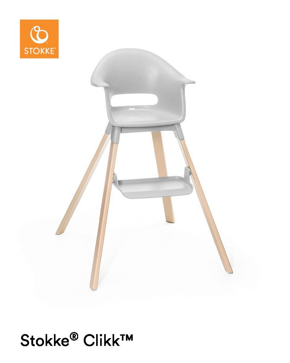 HOCHSTUHL Clikk Buchefarben, Hellgrau  - Buchefarben/Hellgrau, Basics, Holz/Kunststoff (56/69/59cm) - Stokke