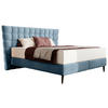 BOXSPRING-ÁGY 180/200 cm  olajkék  - olajkék/fekete, Design, faalapú anyag/textil (180/200cm) - Esposa