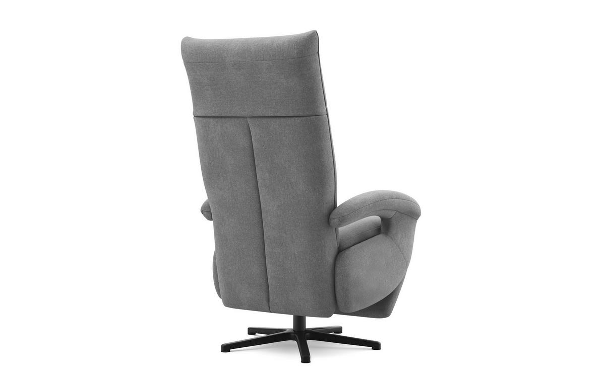 SESSEL in Flachgewebe Grau  - Schwarz/Grau, Konventionell, Textil/Metall (74/112/82cm) - Sit & More