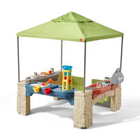 SPIELHAUS 132,8/152,4/137,16 cm SPIELHAUS PATIO 16-TLG.  - Blau/Greige, Basics, Kunststoff/Textil (132,8/152,4/137,16cm) - Ambia Garden
