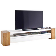 TV-ELEMENT bela, rjava - bela/rjava, Design, leseni material/les (200/40/40cm) - Xora