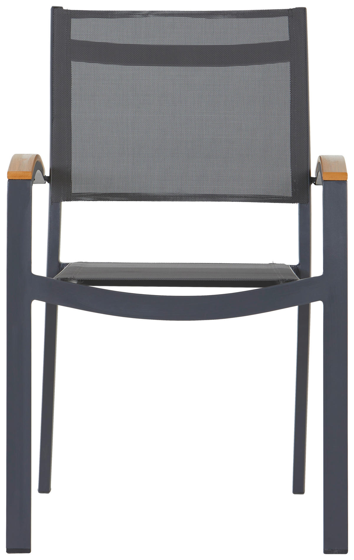 STAPELSESSEL Aluminium Anthrazit, Braun  - Anthrazit/Braun, MODERN, Kunststoff/Textil (66/86/56cm) - Ambia Garden