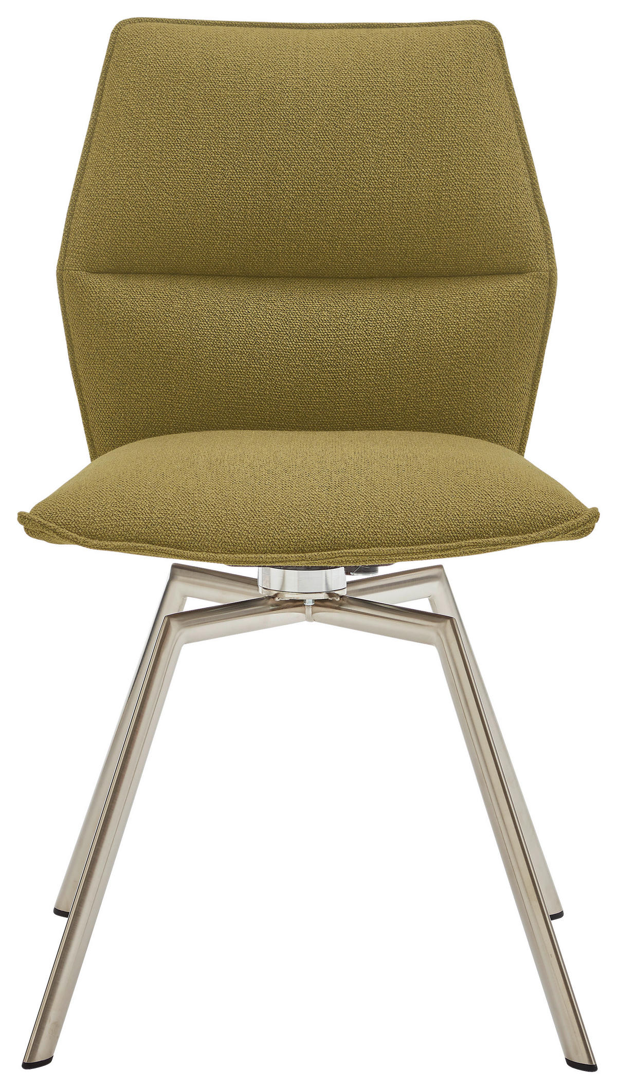 STUHL Stahl  - Edelstahlfarben/Grün, Design, Textil/Metall (49/86/60cm) - Venjakob