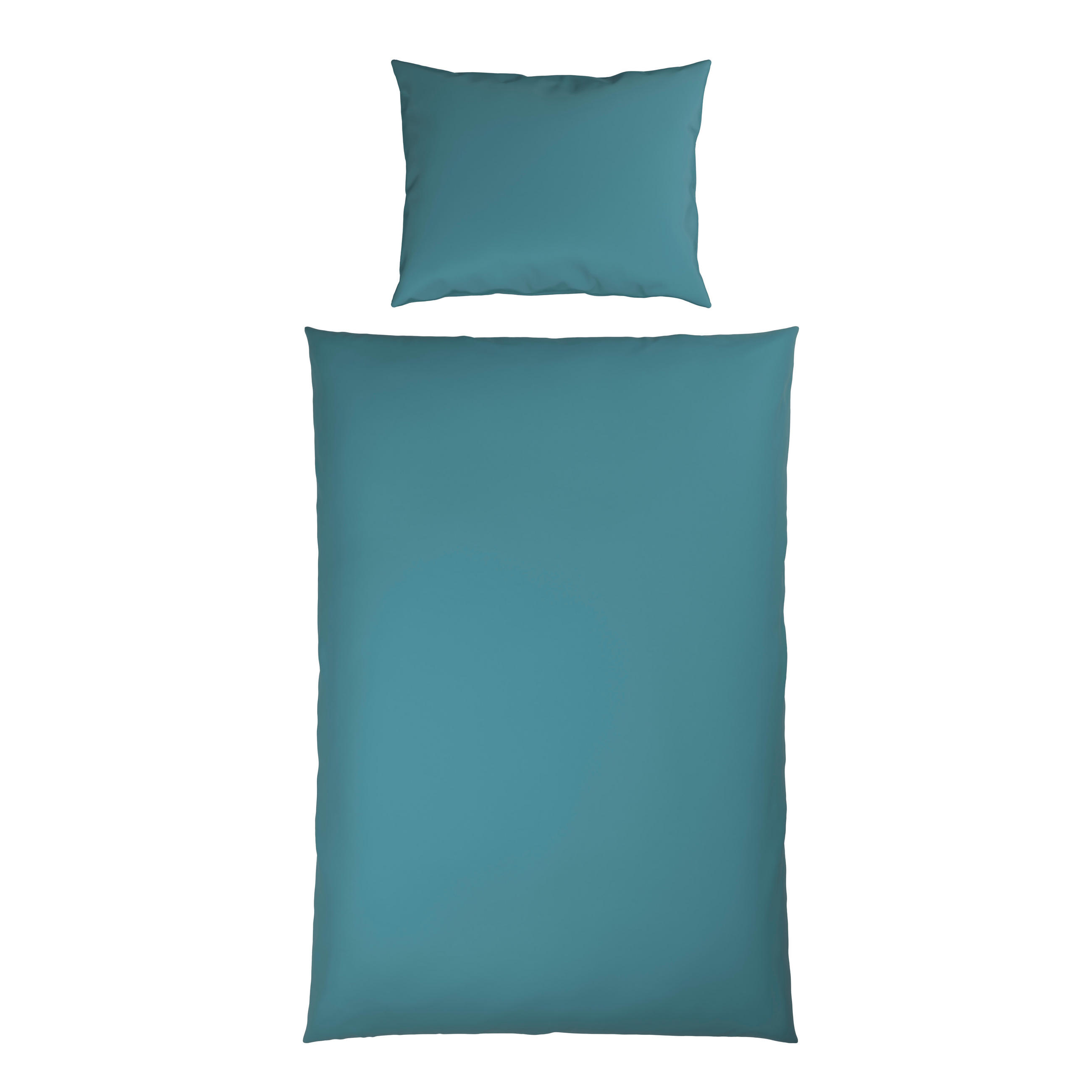 Bettwäsche 140x200 Cm Lydia Satin, Rauchblau