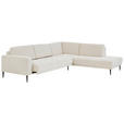ECKSOFA Dieter Knoll Beige Chenille  - Beige/Schwarz, Design, Textil/Metall (303/254cm) - Dieter Knoll