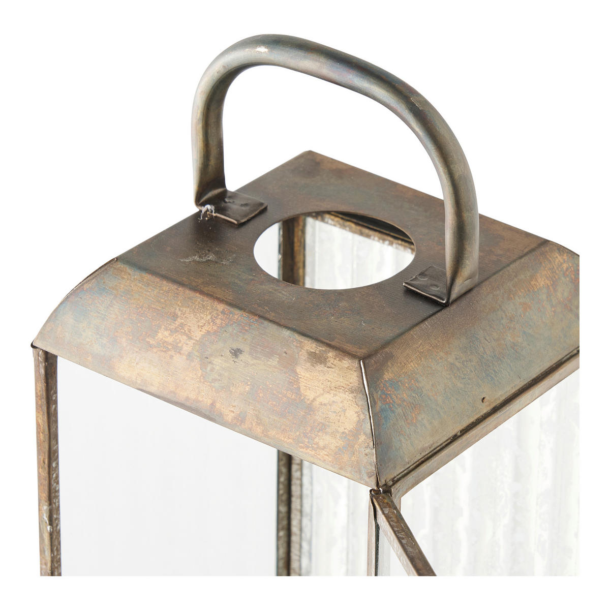 LYKTA - mässingsfärgad/transparent, Basics, metall/glas (12/60/12cm)