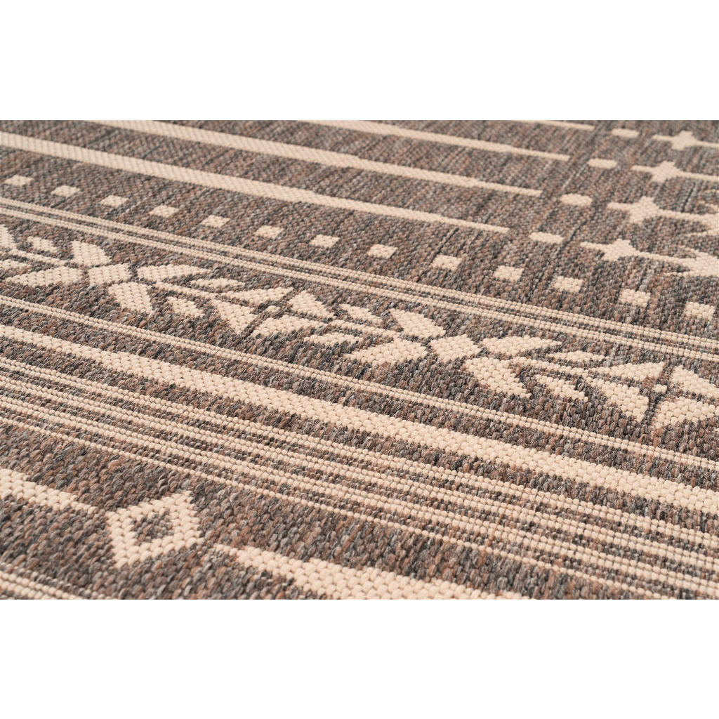 Thumbnail - Xxxl Flachwebeteppich Splash 225 Braun / Creme, Braun, Creme, Textil, Retro, rechteckig, 160x230 cm, pflegeleicht, Teppi...
