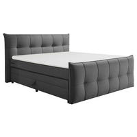 BOXSPRING KREVET 160/200 cm     antracit  - crna/antracit, Moderno, tekstil/pločasti materijal (160/200cm) - MID.YOU