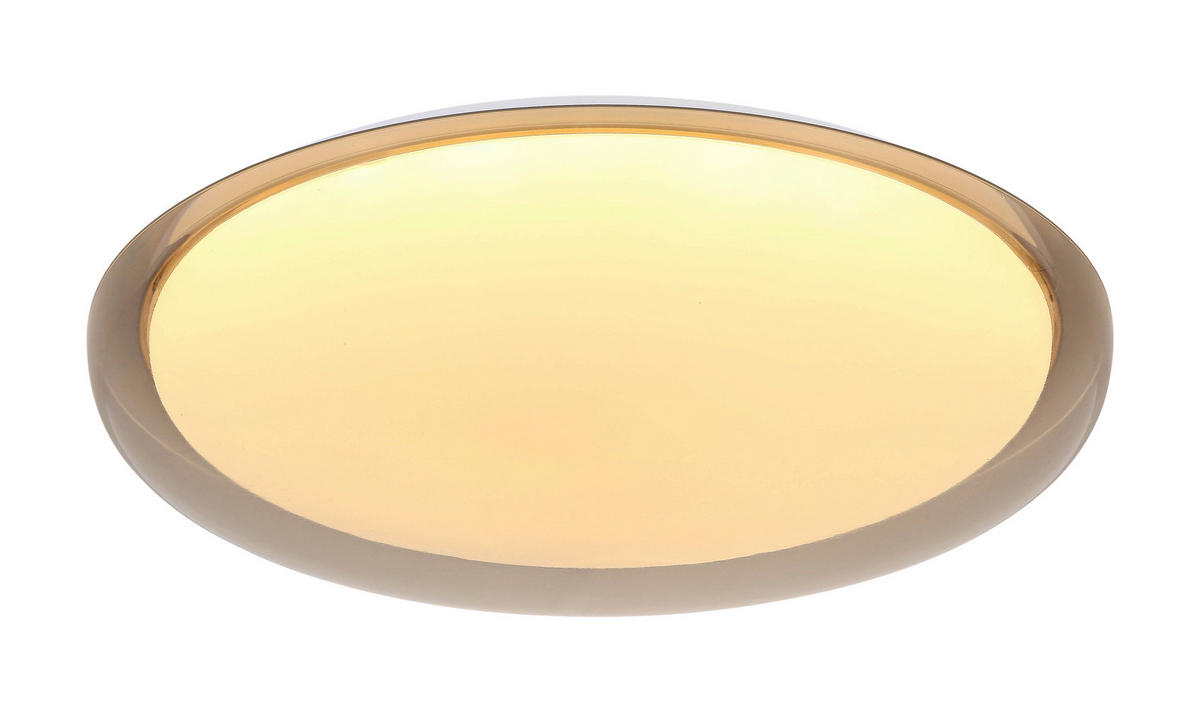 LED MENNYEZETI LÁMPA - áttetsző/fehér, Trend, műanyag/fém (50/9cm) - Novel