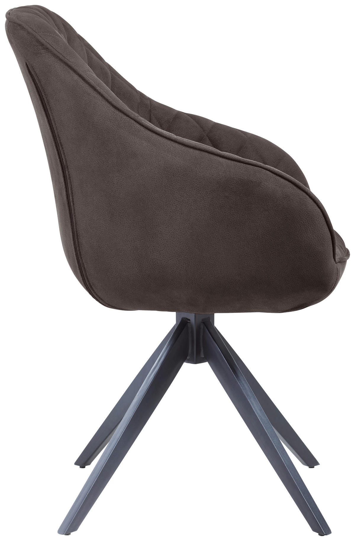 ARMLEHNSTUHL  in Eisen Webstoff  - Dunkelgrau/Schwarz, MODERN, Textil/Metall (59/84/58.5cm) - Livetastic
