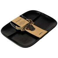 KROŽNIK - črna, Basics, keramika (26,5/20cm) - Gusta