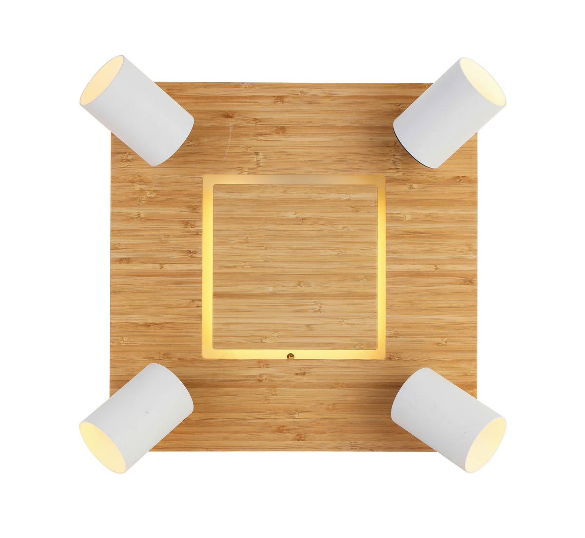 LED-STRAHLER - Weiss/Schwarz, Konventionell, Naturmaterialien/Kunststoff (40/40/14cm) - Novel