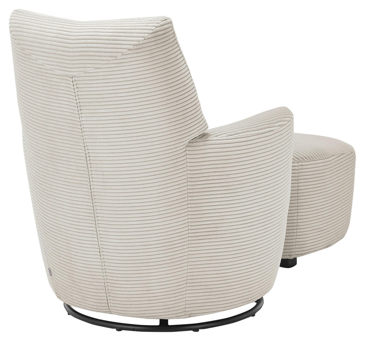 SESSEL Cord Creme    - Creme/Schwarz, Design, Textil/Metall (80/96/88cm) - SetOne by Musterring