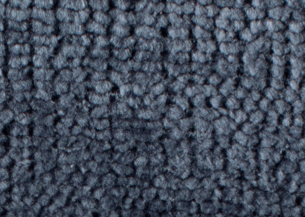 ECKSOFA in Chenille Dunkelblau  - Schwarz/Dunkelblau, Modern, Textil/Metall (290/182cm) - Hom`in