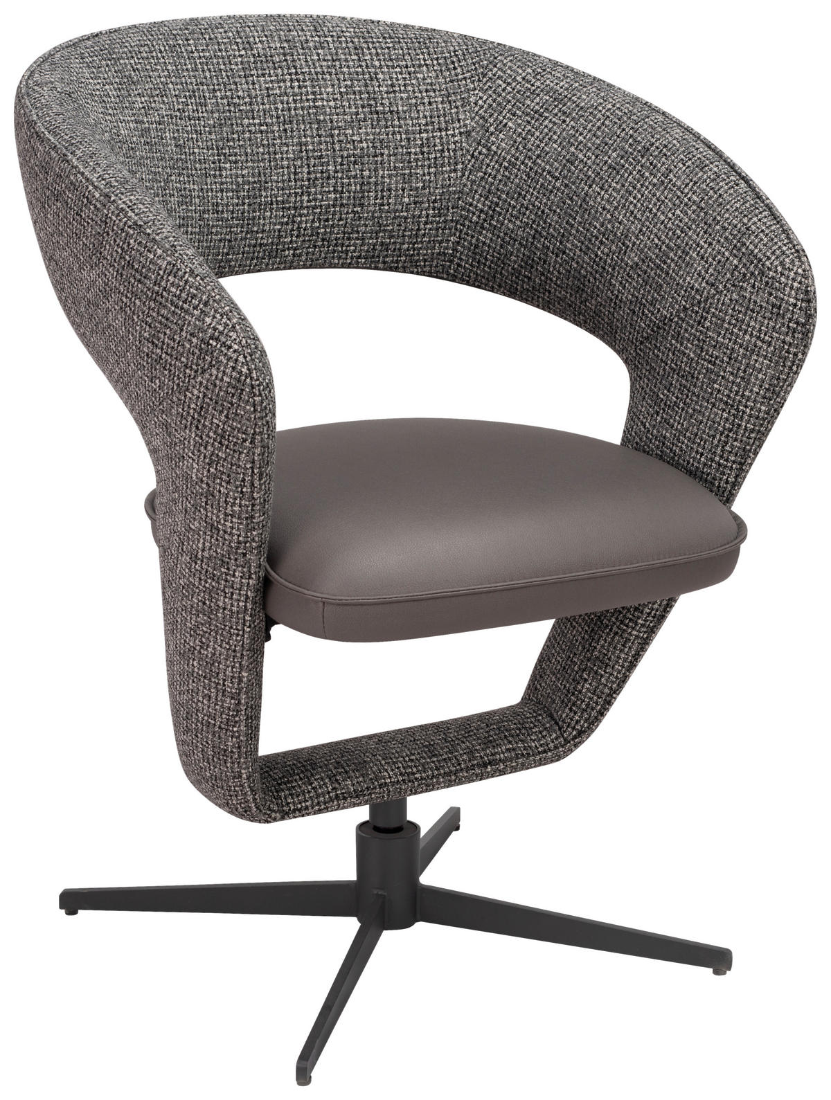 NASLANJAČ, kovina, tekstil siva, temno siva  - temno siva/siva, Design, kovina/tekstil (62/84/62cm) - Moderano