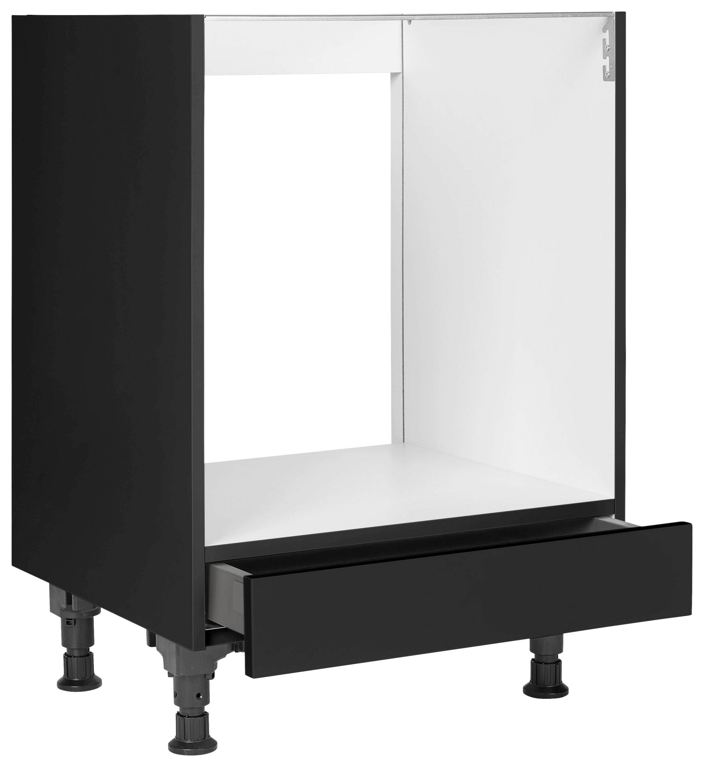 HERDUMBAUSCHRANK 60/87/56 cm in Schwarz - Schwarz, MODERN, Holzwerkstoff (60/87/56cm) - Nobilia