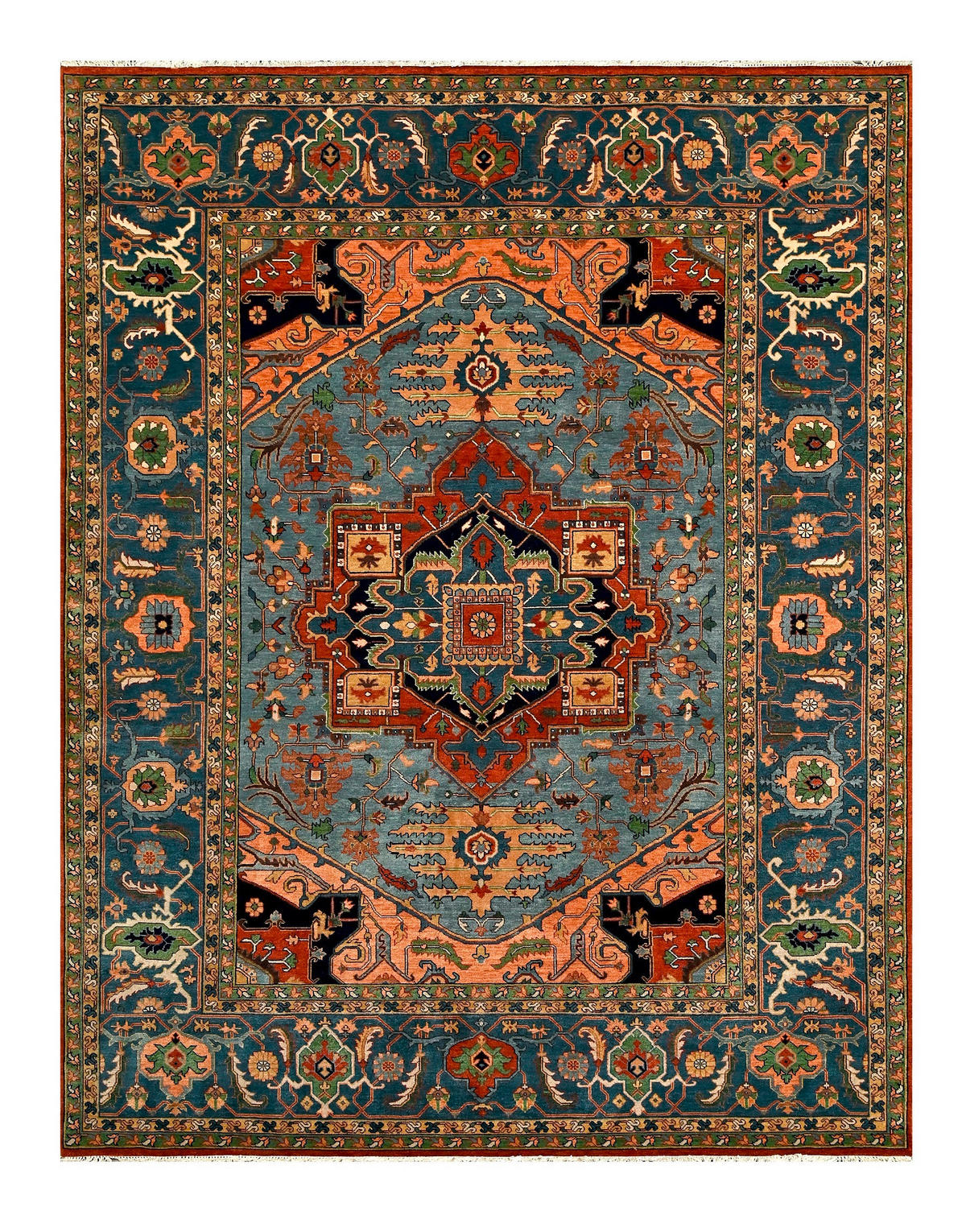 ORIENTTEPPICH 250/300 cm Super Serapi Blau, Hellblau  - Blau/Hellblau, LIFESTYLE, Textil (250/300cm) - Cazaris