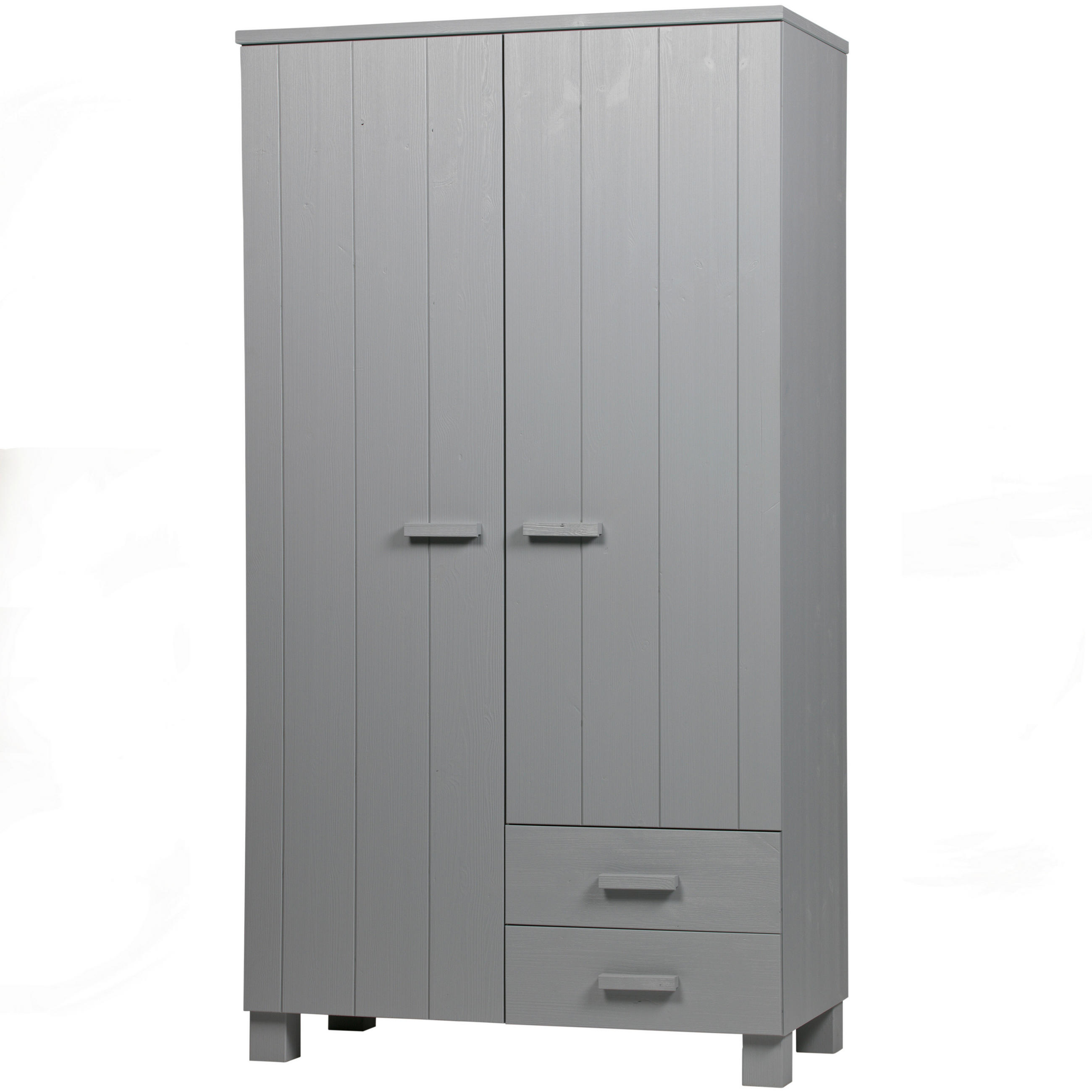 Livetastic Garderobenschrank Dennis Grau 111x202x55 cm