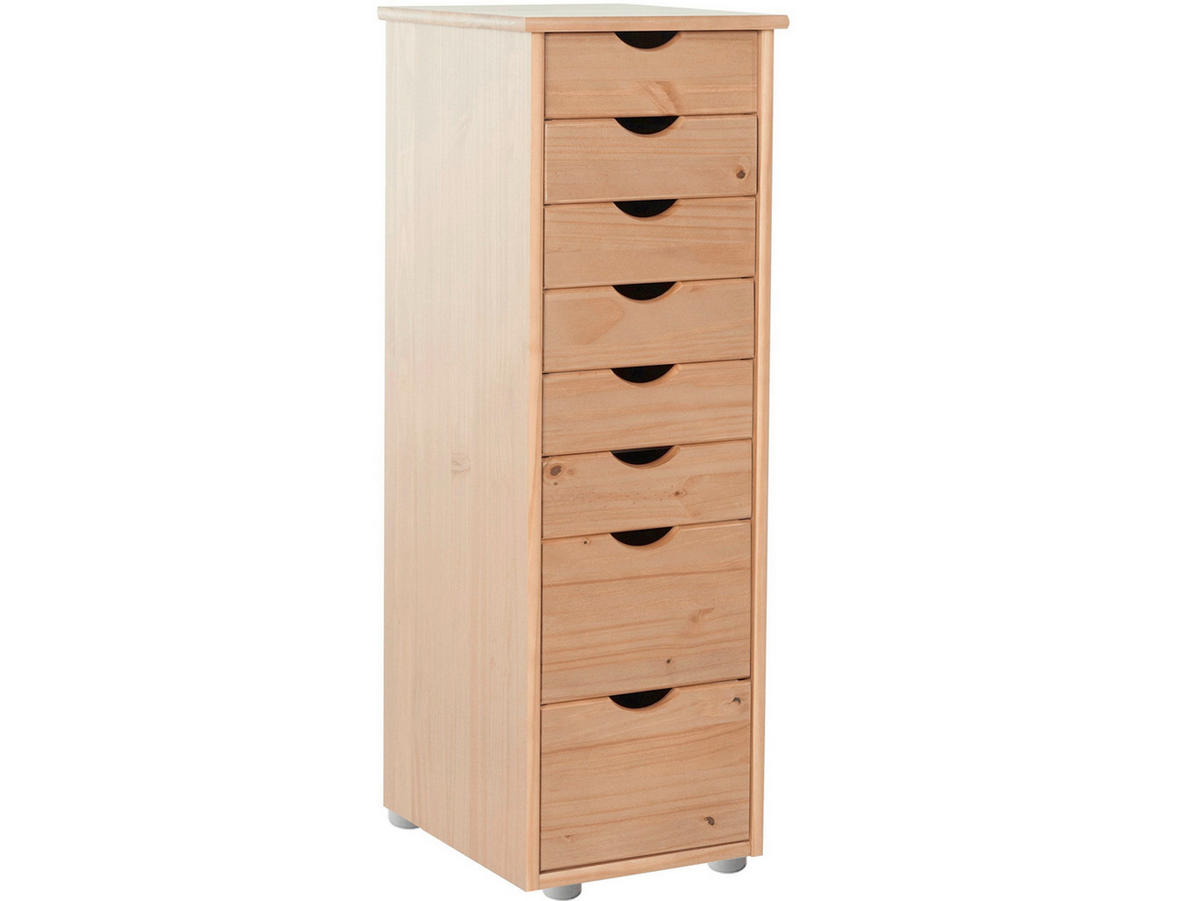 KOMMODE GENOVA, 34/102/39 cm, 8 Schublade(n)  - Silberfarben/Naturfarben, Design, Holz/Kunststoff (34/102/39cm) - Livetastic