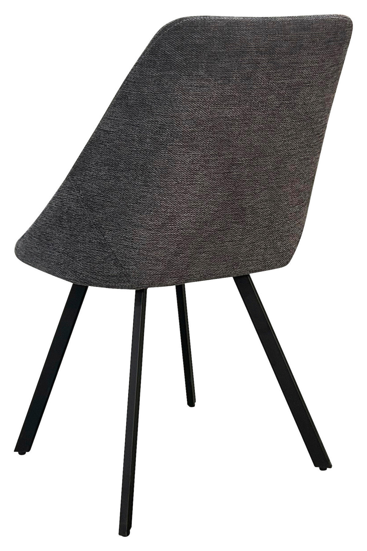 STUHL-SET 2 Stück  in Stahl Webstoff Metall, Textil  - Anthrazit/Schwarz, Design, Textil/Metall (55/83/59cm) - MID.YOU